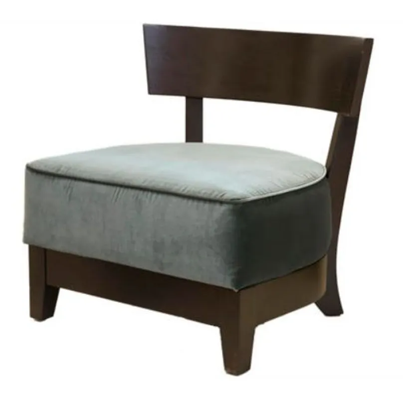 Begrenztes Angebot Casa Padrino Luxury Lounge Club Armchair Dark Brown / Gray-Blue 73.5 x 66 x H. 74 cm - Luxury Collection