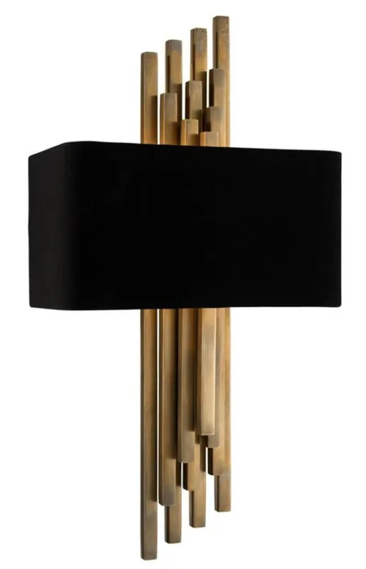 Online Kaufen Casa Padrino Luxury Wall Lamp Vintage Brass / Black 31 x H. 59 cm - Hotel & Restaurant Furniture