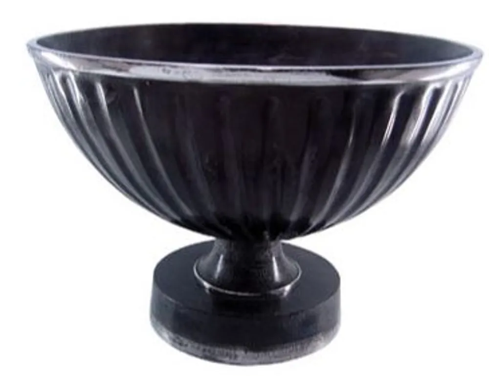 Schnäppchen Casa Padrino Baroque Bowl Aluminum Black / Silver - Antique Style