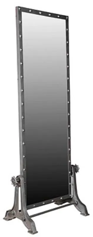 Casa Padrino Luxury Mirror Gray 76 x 48.5 x H. 195.5 cm - Standing Mirror in Industrial Design Must-Have