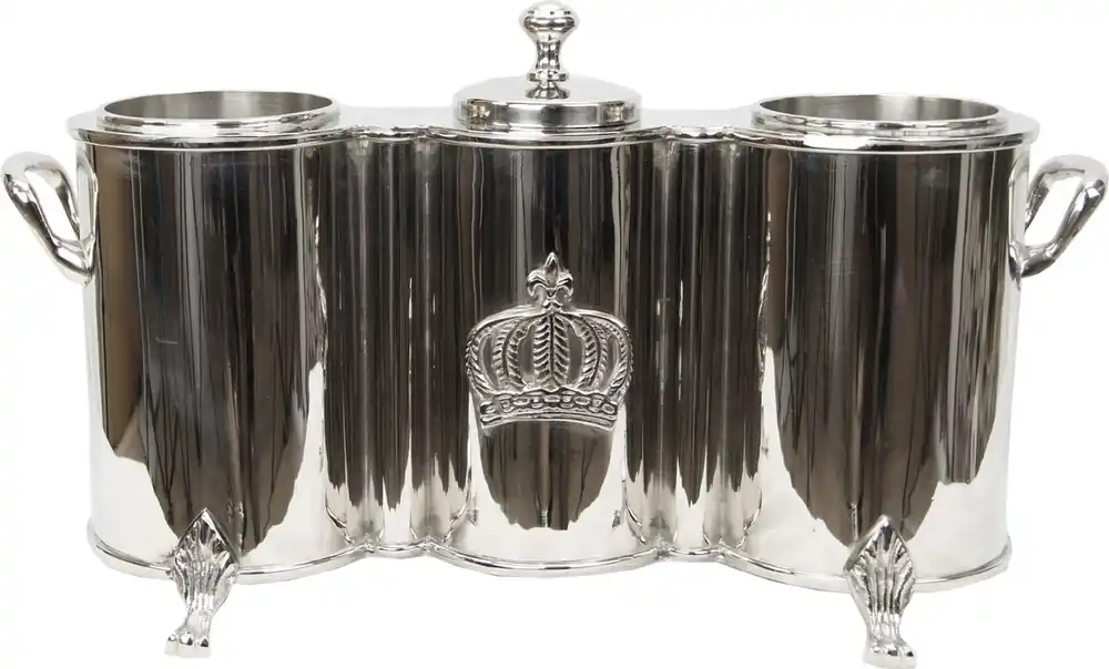 Geprüft Harald Glööckler luxury double wine cooler with freezer Baroque Pompöös by Casa Padrino