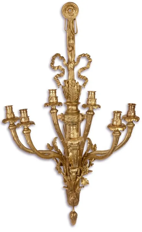 Casa Padrino Baroque Wall Candle Holder Gold 48 x 21 x H. 68 cm - Elegant & Sumptuous Aktuell