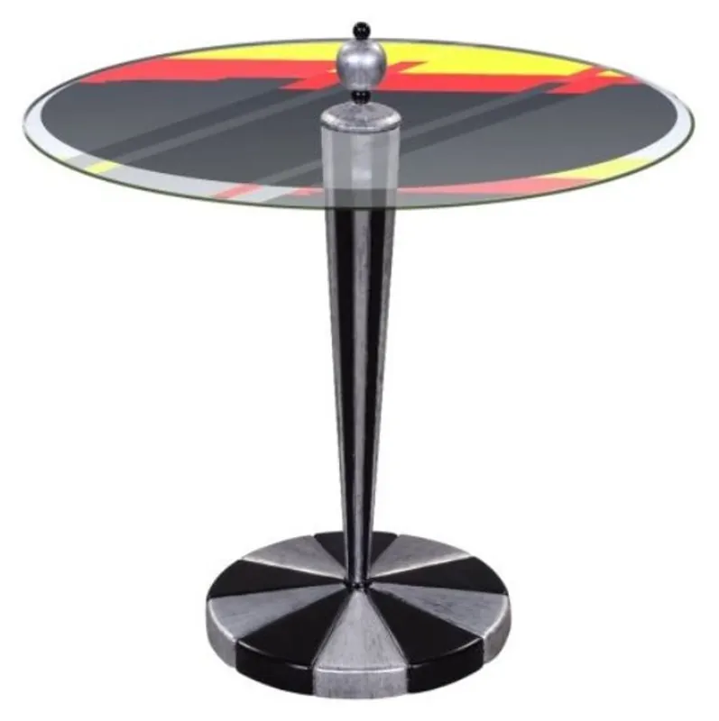 Casa Padrino Luxury Bar Table Silver / Black Ø 60 x H. 72 cm - Round Bar Table Preis Gesenkt