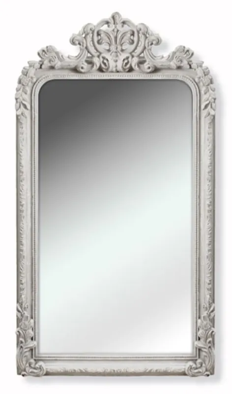 Casa Padrino Baroque Mirror / Wall Mirror White 90 x H. 158 cm - Baroque Style Furniture Preisreduziert
