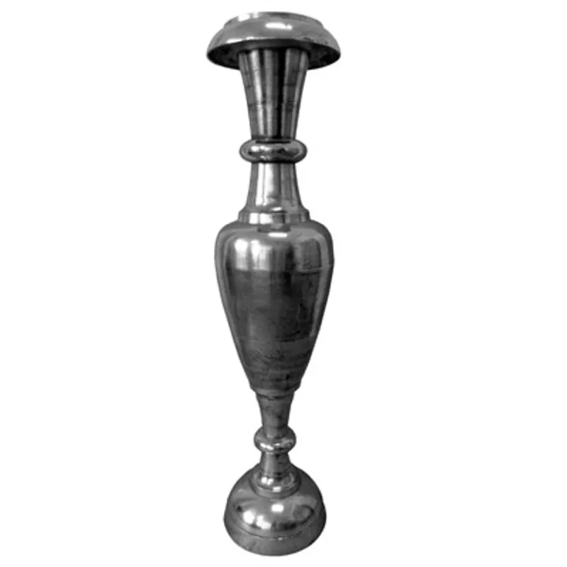 Saisonangebot Casa Padrino Designer Antique Style Vase Aluminum Silver - Hotel Decoration - Baroque Flower Pot Plant Pot - Mod2 H. 184 cm