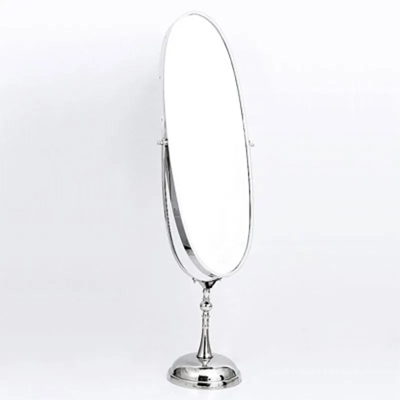Casa Padrino Luxury Stand Make Up Mirror Nickel Plated 47 - H.156 cm - Cosmetic Mirror - Luxury Hotel Collection Billig