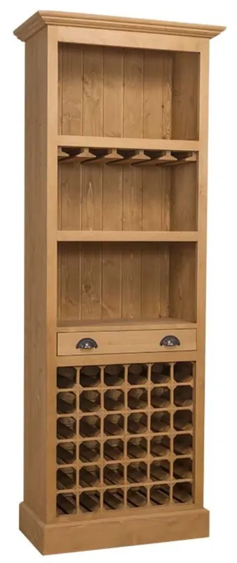 Rabatt Casa Padrino country style bar cabinet natural colors 78 x 41 x H. 210 cm - Country Style Wine Cabinet