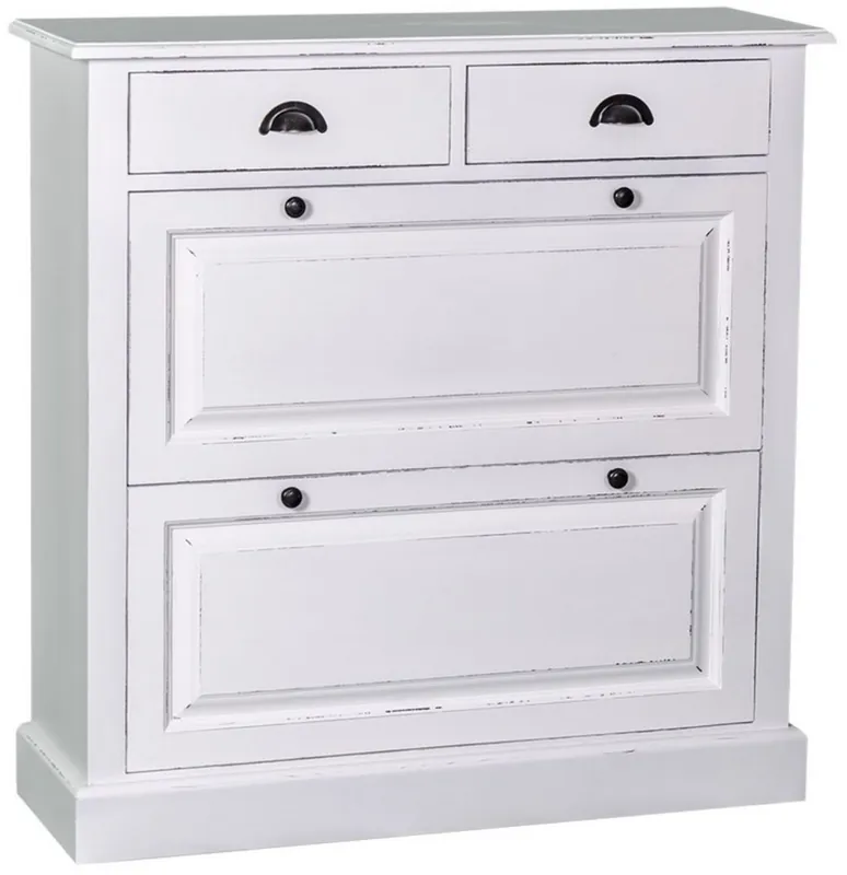 Markenware Casa Padrino Country Style Shoe Cabinet Antique White 103 x 35 x H. 105 cm - Furniture in Country Style