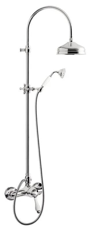 Art Nouveau Retro Bathroom Shower Set Shower Mixer with Column Shower Silver / White - Shower Mixer Shower Set Neuheit