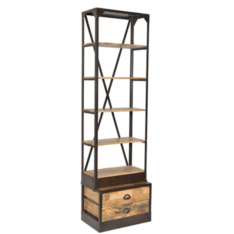 Casa Padrino bookcase natural antique look 60 x 40 x H.210 cm - Shelf cabinet, bookcase Finale Aktion