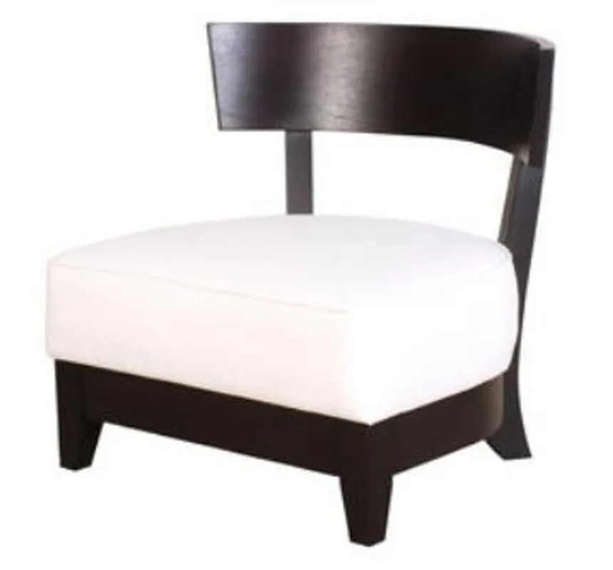 Casa Padrino Lounge Club Armchair Black / White 73.5 x 66 x H. 74 cm - Luxury Collection Schnäppchen