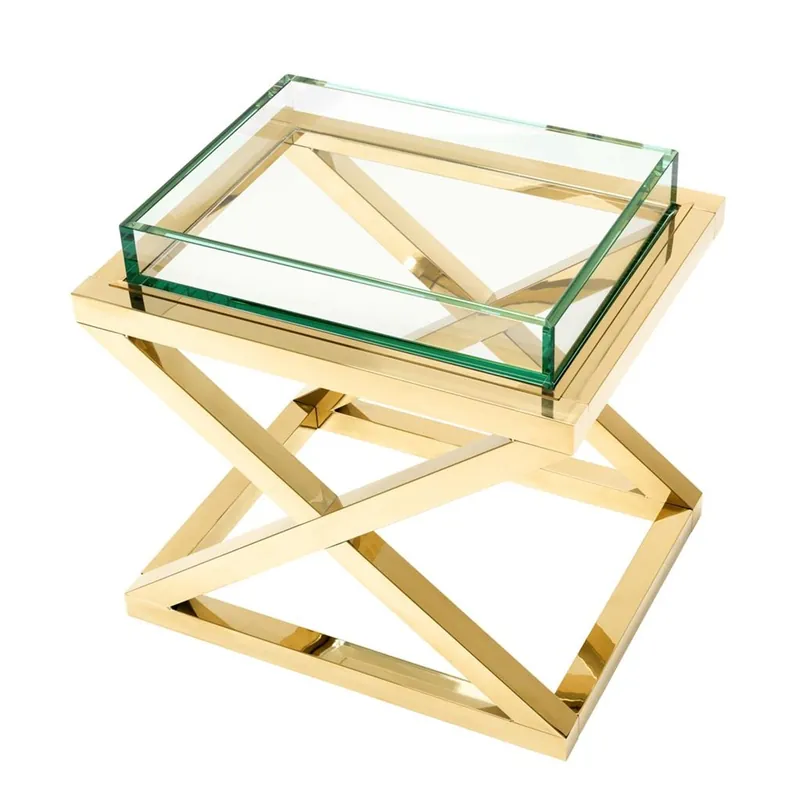 Casa Padrino luxury side table / coffee table gold 61 x 48 x h 58.5 cm - Hotel furniture Knallerangebot