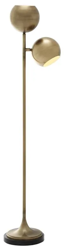 Casa Padrino floor lamp antique brass / black Ø 32 x H. 140 cm - Luxury Furniture Must-Have