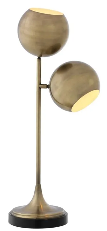 Casa Padrino table lamp antique brass / black Ø 32 x H. 74 cm - Luxury Quality Neu Im Sortiment