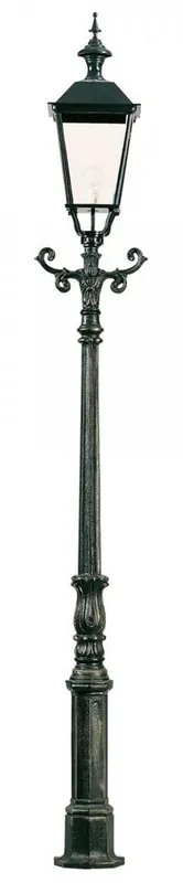 Casa Padrino Garden Lamp Green 42 x 35 x H. 350 cm - Nostalgic Weatherproof Outdoor Lamp Billig