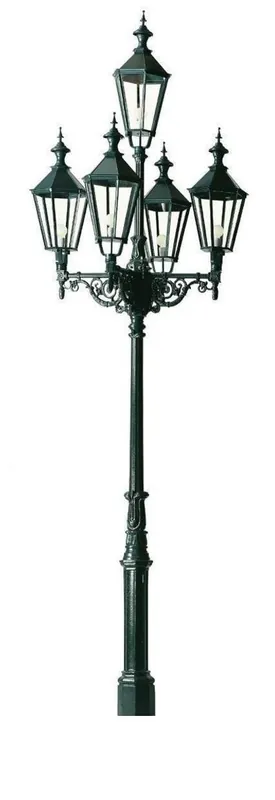 Direkt Vom Hersteller Casa Padrino Garden Lamp 146 x 146 x H. 475 cm - Various Colors - Nostalgic Hand-Cast Aluminum Outdoor Lamp with Cast Iron Base