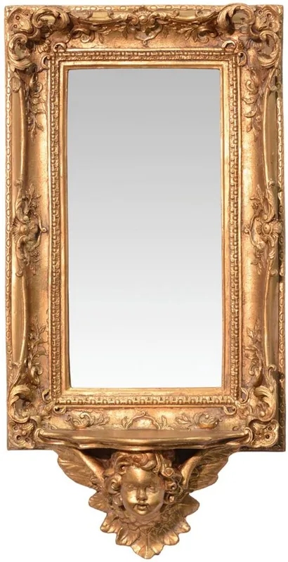Rabatt Casa Padrino baroque mirror with base console gold 34.5 x H. 68 cm - Baroque Wall Mirror