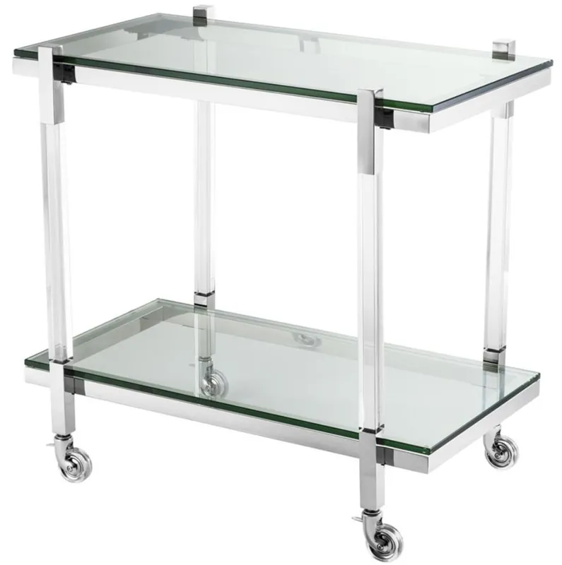Casa Padrino luxury trolley silver 80 x 48 x H. 77.5 cm - Hotel Restaurant Gastronomy Accessoires Expressversand