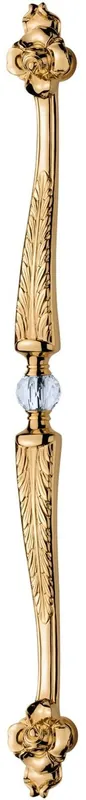 Begrenztes Angebot Casa Padrino Baroque Brass Door Handle Set with Swarovski Crystal Glass French Gold 7.2 x 84 cm - Noble & Sumptuous