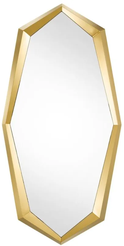 Ausverkauf Casa Padrino Designer Stainless Steel Mirror / Wall Mirror Gold 90 x H. 180 cm - Luxury Quality