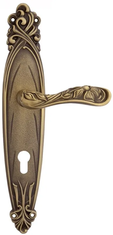 Casa Padrino Baroque Door Handle Set Brass Patinated 14 x H. 33.5 cm - Door Handles in Baroque Style Kracherpreis