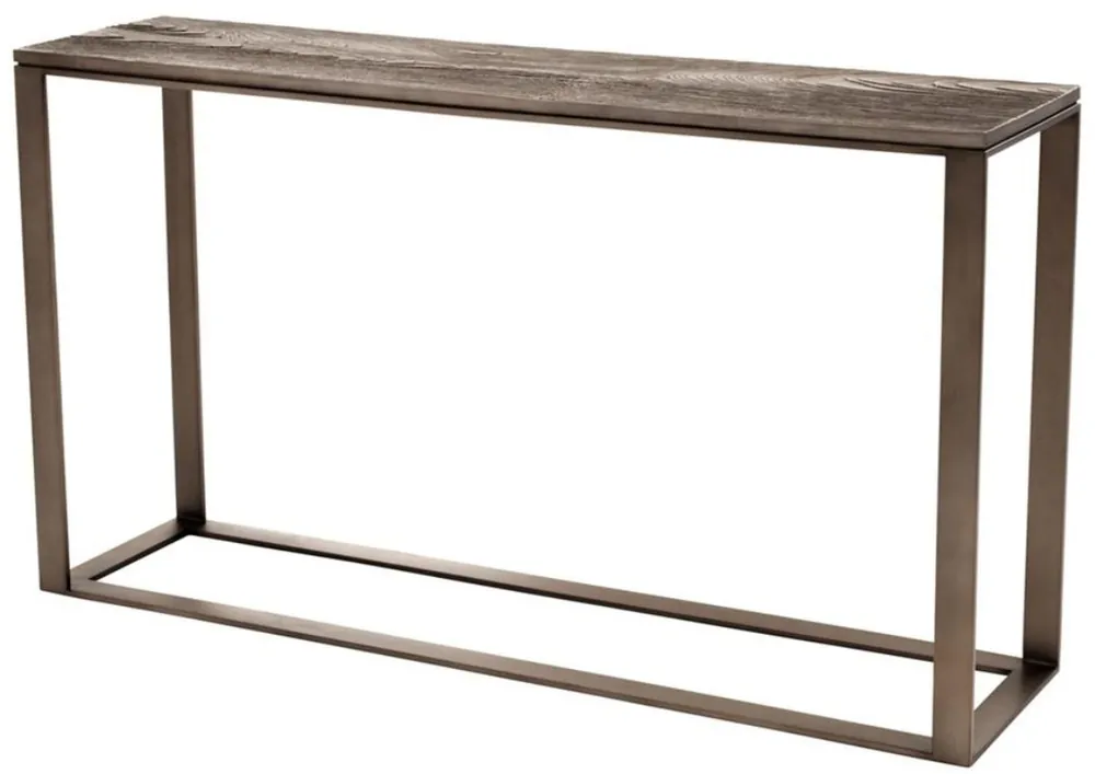 Preisreduziert Casa Padrino Luxury Console / Console Table Rose-Bronze 140 x 35 x H. 78.5 cm - Luxury Quality