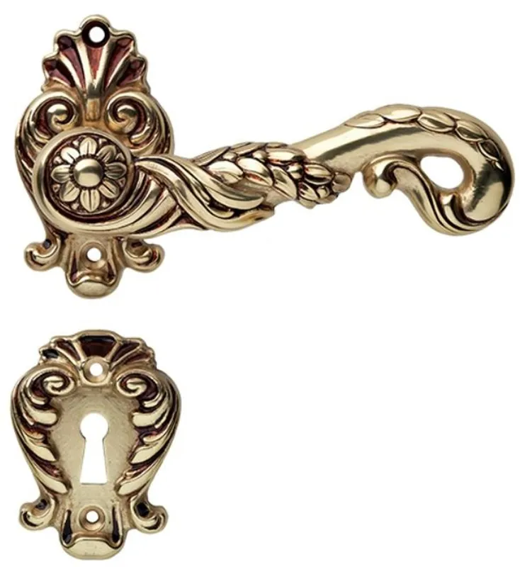 Casa Padrino baroque door handle set french gold 14 x H. 8.2 cm - Deco Accessories in Baroque Style Nur Für Kurze Zeit