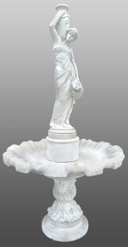 Casa Padrino baroque fountain lady with water jugs Ø 130 x H. 239 cm - Garden Fountain Preis Gesenkt