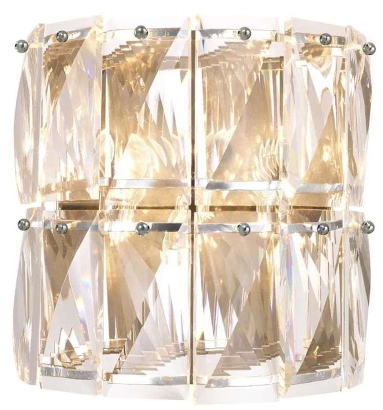 Casa Padrino luxury crystal glass wall lamp silver 31 x 18 x H. 31 cm - Hotel & Restaurant Wall Light Preisknaller