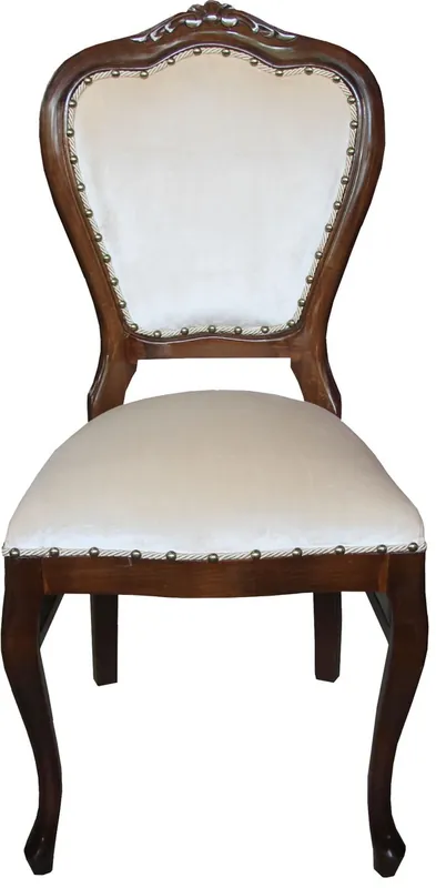 Letzte Chance Casa Padrino Baroque Luxury Ladies Chair Brown / cream - Ladies Dressing Table Chair - Limited Edition