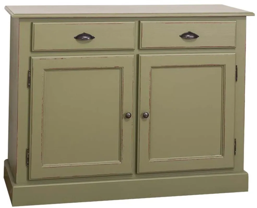 Direktkauf Casa Padrino Country Style Shabby Chic Solid Wood Kitchen Cabinet Antique Green 120 x 45 x H.90 cm - Kitchen Cabinet in Country Style