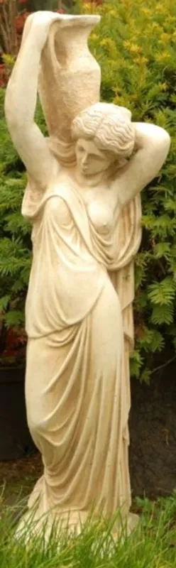 Begrenztes Angebot Casa Padrino Art Nouveau Sculpture Woman with Jug 22 x H. 90 cm - Garden Deco Figurine