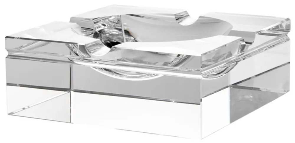 Garantierte Lieferung Casa Padrino luxury crystal glass ashtray 20 x 20 x H. 7.5 cm - Living Room Accessories
