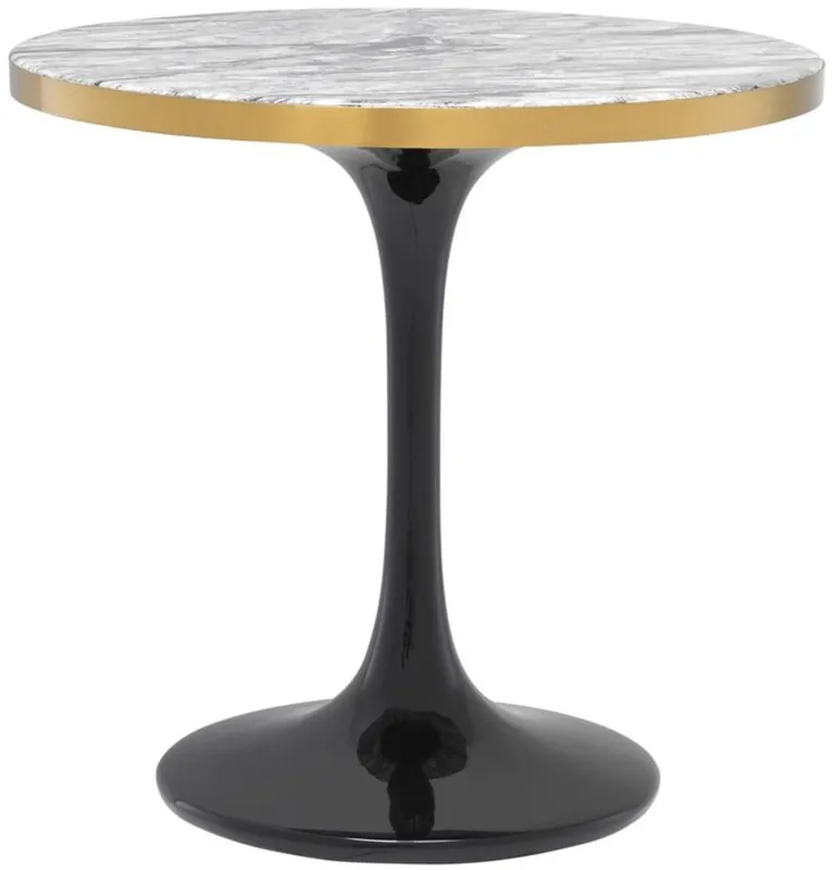 Sichere Zahlung Casa Padrino luxury side table gray / brass / black Ø 55 x H. 52.5 cm - Luxury Furniture