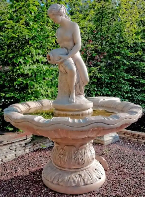 Preiswert Casa Padrino Art Nouveau Fountain / Garden Fountain Ø 125 x H. 170 cm - Baroque & Art Nouveau Garden Decoration Fountain