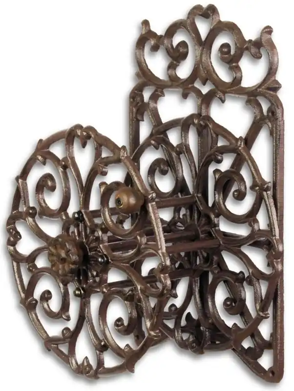Angebot Casa Padrino Art Nouveau Cast Iron Hose Reel Brown 23 x 18 x H. 33.5 cm - Garden Accessories