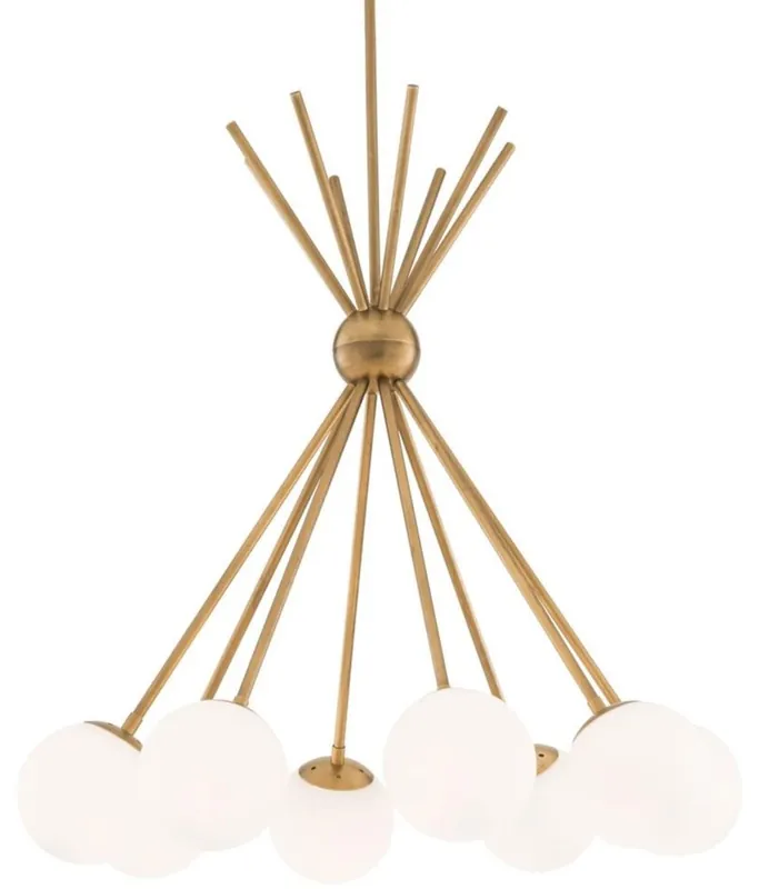 Casa Padrino luxury chandelier antique brass / white Ø 85 x H. 84 cm - Designer Furniture Jetzt Bestellen