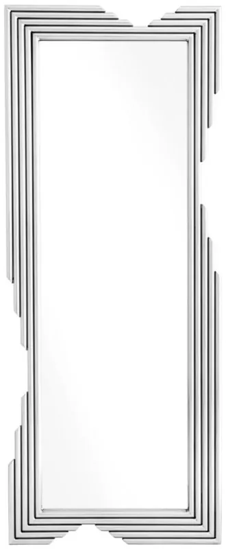 Casa Padrino designer stainless steel mirror silver 81 x 6 x H. 200 cm - Luxury Living Room Wall Mirror Saisonangebot