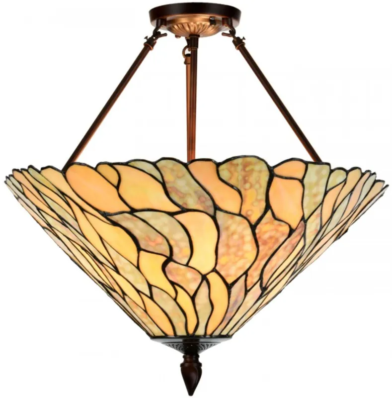 Casa Padrino Luxury Tiffany Ceiling Lamp Multicolor Ø 50 x H. 55 cm - Luxury Ceiling Light made of Glass Mosaic Pieces Schneller Versand