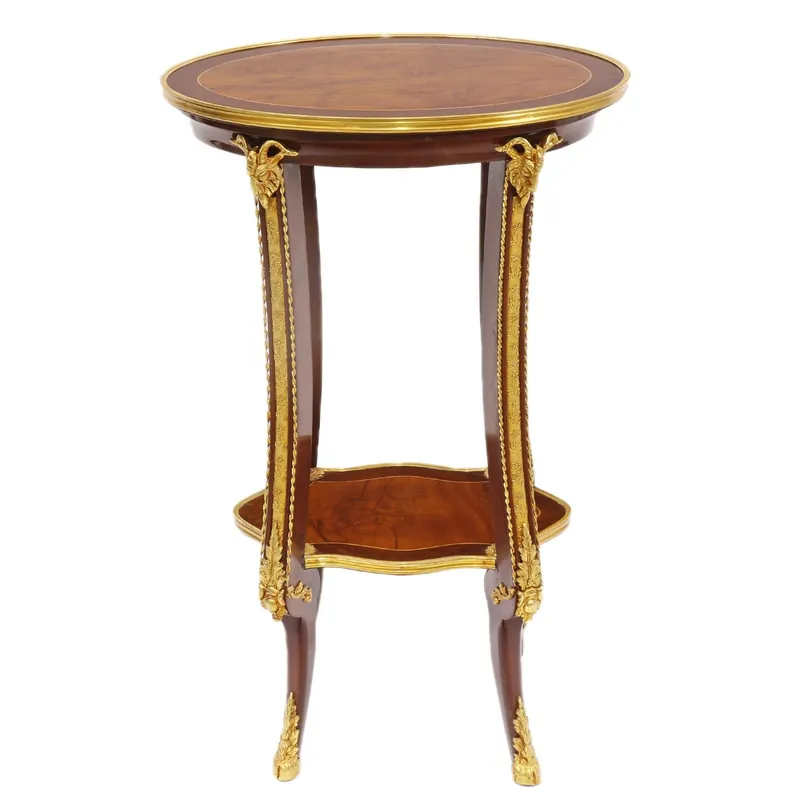 Sonderangebot Casa Padrino Baroque Luxury Side Table Mahogany / Gold H 78 x 44 cm - Side Table Furniture Louis XIV