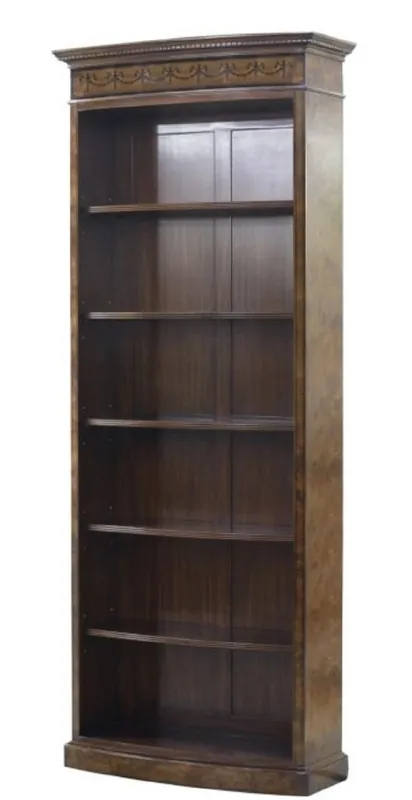 Sonderaktion Casa Padrino Luxury Baroque Bookcase Brown / Dark Brown 88 x 34 x H. 222 cm - Luxury Baroque Style Bookcase