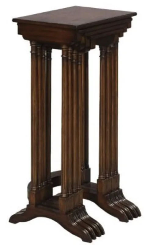 Casa Padrino luxury side table brown / dark brown 37 x 34 x H. 73 cm - Extending Mahogany Table Top-Seller