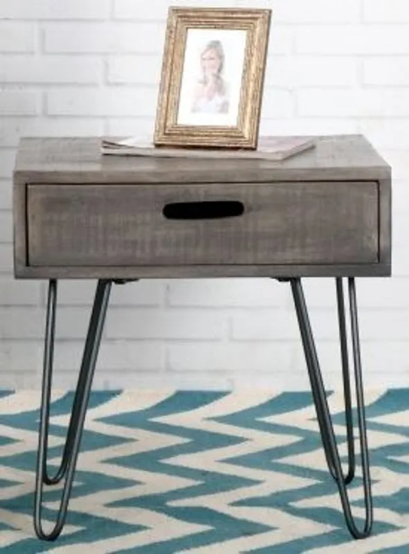 Casa Padrino designer side table Mango Gray 50cm - solid wood Finale Aktion