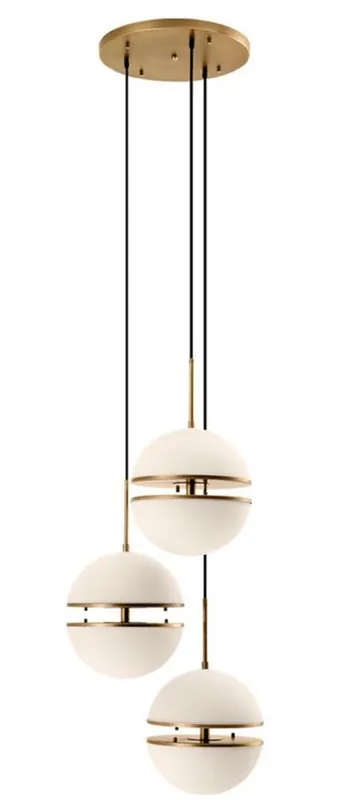 Wochenendangebot Casa Padrino luxury pendant light antique brass / white Ø 45 x H. 190 cm - Luxury Living Room Lamp