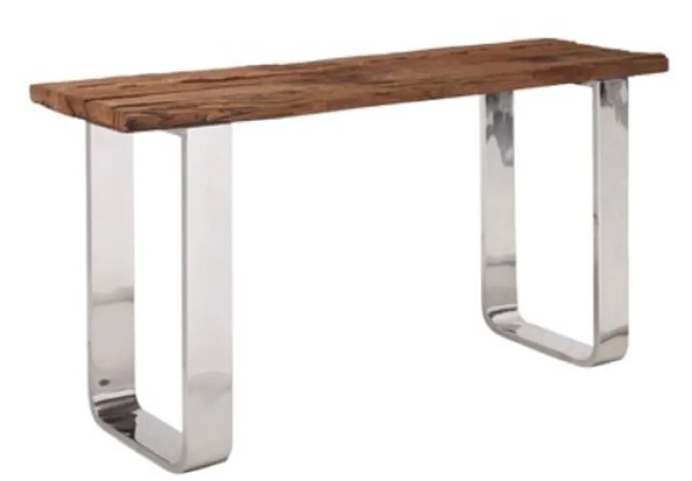 Angebot Casa Padrino luxury console table brown / silver 140 x 40 x H. 80 cm - Luxury Console