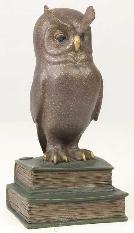 Bestseller Casa Padrino luxury bronze figure the wise owl multicolor 11 x 9.5 x H. 22.5 cm - Deco Figure