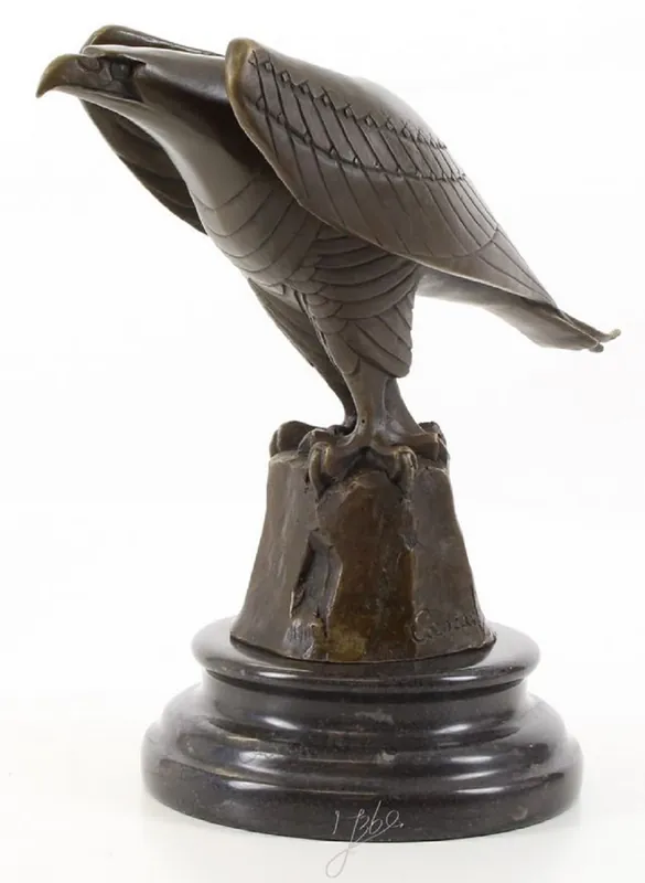 Casa Padrino Designer Eagle Sculpture Bronze / Black 21.1 x 12.1 x H. 20.6 cm - Luxury Bronze Figure Angebot