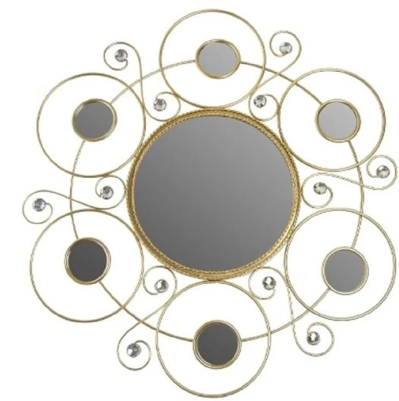 Zertifiziert Casa Padrino designer wall mirror gold Ø 50 cm - Designer Mirror