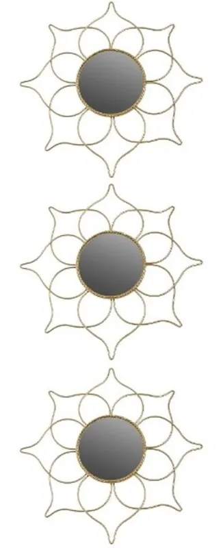 Neu Casa Padrino designer mirror set gold Ø 25 cm - Wall Mirror Set of 3