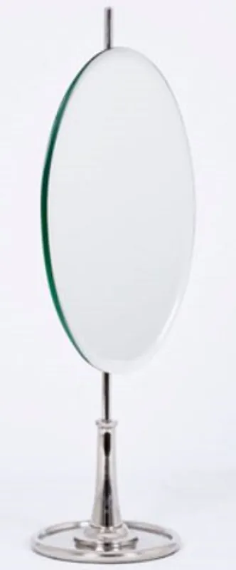 Billig Casa Padrino luxury make-up mirror silver H. 56 cm - Oval Aluminum Vanity Mirror